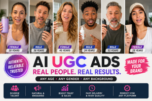 I will create AI UGC ads, AI videos, video editing and social media content
