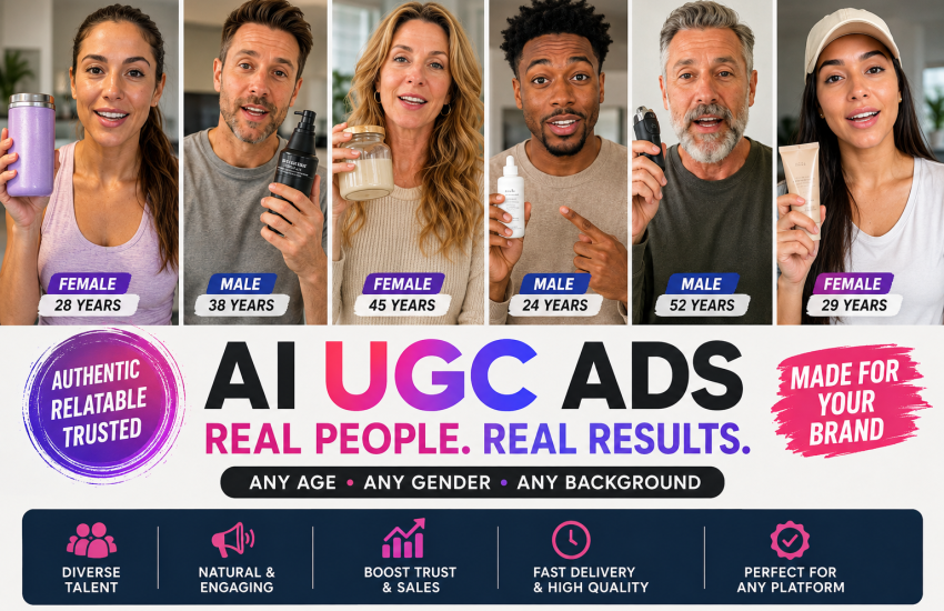 I will create AI UGC ads, AI videos, video editing and social media content